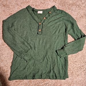 Waffle knit top